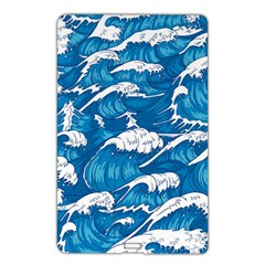 Storm Waves Seamless Pattern Raging Ocean Water Sea Wave Vintage Japanese Storms Print Illustration Name Card Style Usb Flash Drive by Ket1n9