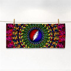 Grateful Dead Bear Pattern Hand Towel by Maspions