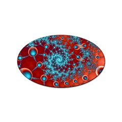Fractal Pattern Background Sticker Oval (100 Pack) by Ket1n9