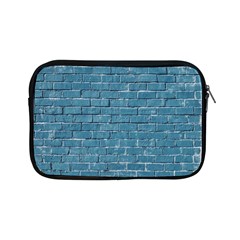 White And Blue Brick Wall Apple Ipad Mini Zipper Cases by Azkajaya