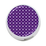 White pentacle and purple pattern 4-Port USB Hub (Two Sides) Front