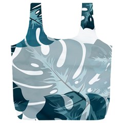 Monstera Leaves Background Full Print Recycle Bag (xxl) by anzea