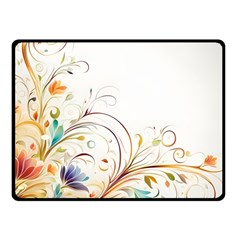 Flower Blau Fleece Blanket (small) by 2607694c