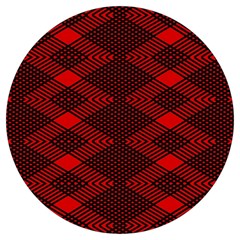 Pattern Black Red Round Trivet by 2607694c