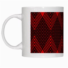 Pattern Red Black, White Mug by 2607694c