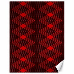 Pattern Rot Schwarz Canvas 18  X 24  by dedoma