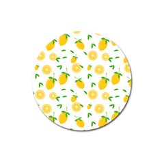 Illustrations Lemon Citrus Fruit Yellow Magnet 3  (round) by anzea