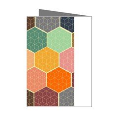 Abstract Hex Hexagon Grid Pattern Honeycomb Mini Greeting Cards (pkg Of 8) by Proyonanggan
