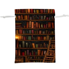 Books Library Lightweight Drawstring Pouch (xl) by Ket1n9