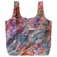 Abstract Summer Flow Full Print Recycle Bag (xxl) by kaleidomarblingart