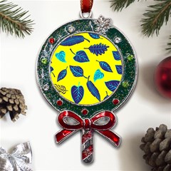 Sheets Pattern Picture Detail Metal X mas Lollipop With Crystal Ornament by Ravend