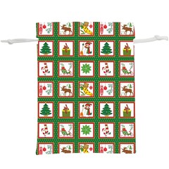 Christmas Paper Christmas Pattern Lightweight Drawstring Pouch (xl) by Bedest