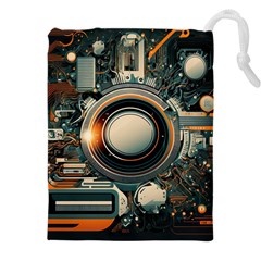 Technology Robot Internet Processor Drawstring Pouch (5xl) by Ravend