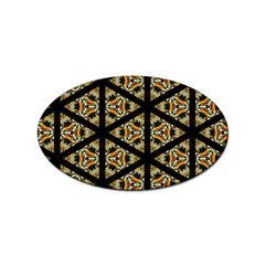 Pattern Stained Glass Triangles Sticker Oval (10 Pack) by HermanTelo