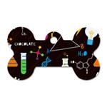 Science Lesson Flat Vector Seamless Pattern Dog Tag Bone (Two Sides) Back