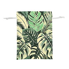 Abstract Art Tropical Leaves Lightweight Drawstring Pouch (m) by Valentinaart
