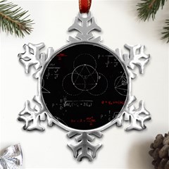 Math Board Circuit Circuits Computer Shield Tech Technology Metal Small Snowflake Ornament by Loisa77