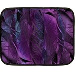 Feather Pattern Texture Form Two Sides Fleece Blanket (Mini) 35 x27  Blanket Back