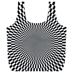 Circles Checkered Abstract Abstraction Art Full Print Recycle Bag (xxl) by Loisa77