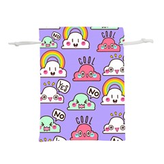Cloud Seamless Pattern Lightweight Drawstring Pouch (s) by Apen