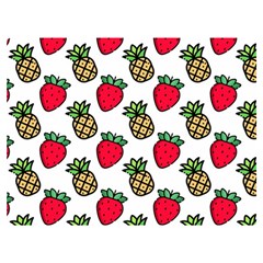 Strawberries Pineapples Fruits Two Sides Premium Plush Fleece Blanket (baby Size) by Loisa77