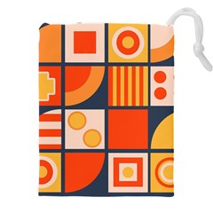 Square Shapes Pattern Design Drawstring Pouch (4xl) by Loisa77