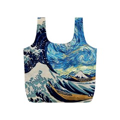 The Great Wave Of Kanagawa Painting Full Print Recycle Bag (s) by Perong