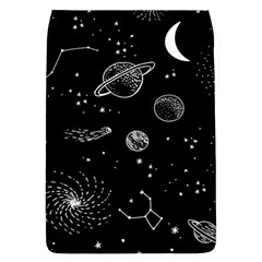Black Space Drawing Art Planet Drawing Stars Black Space Galaxy Outer Space Removable Flap Cover (l) by Perong
