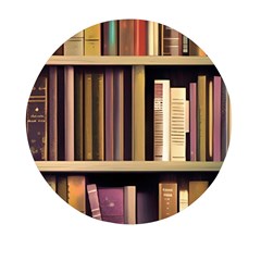 Books Bookshelves Office Fantasy Background Artwork Book Cover Apothecary Book Nook Literature Libra Mini Round Pill Box (pack Of 5) by Posterlux