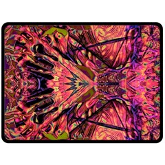 Trippy Garland Fleece Blanket (large) by MRNStudios