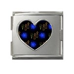 Background Doodles Candles Graphic Mega Link Heart Italian Charm (18mm) Front