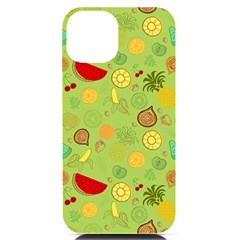 Art Fruits Pattern Iphone 14 Black Uv Print Case by Maspions