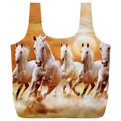 Seven Horses, Sun Full Print Recycle Bag (xl) by kyorashop23