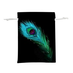 Shree Krishna, Feather, Lord, Rainbows Lightweight Drawstring Pouch (s) by kyorashop23