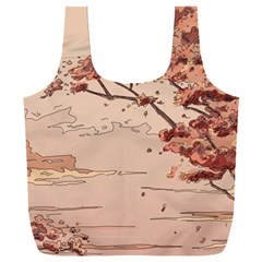 Pastel Nature , Art, Blue, Cute, Full Print Recycle Bag (xxl) by kyorashop23