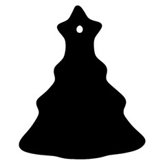 Plain Black Black Ornament (christmas Tree)  by kyorashop23