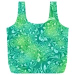 Retro Flower Pattern Design Batik Full Print Recycle Bag (XXXL) Front