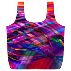 Wave Lines Pattern Abstract Full Print Recycle Bag (xxl) by anzea