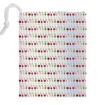 Wine Glass Pattern Drawstring Pouch (4XL) Back
