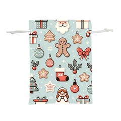 Christmas Cartoon Pattern Lightweight Drawstring Pouch (m) by Apen