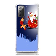 Deer Santa Claus Flying Trees Moon Night Merry Christmas Samsung Galaxy Note 20 Tpu Uv Case by anzea