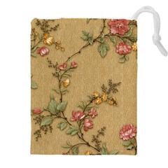 Flowers, Branches, Desenho, Edge, Leaves Drawstring Pouch (4xl) by kyorashop23
