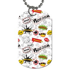 Pattern Seamless Texture Cartoon Dog Tag (one Side) by Bedest