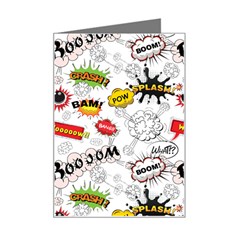 Pattern Seamless Texture Cartoon Mini Greeting Card by Bedest