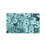 Blue Digits Background, Artwork, Numbers Sticker (Rectangular) Front