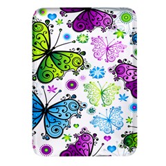 Butterflies, Abstract, Background, Colorful Rectangular Glass Fridge Magnet (4 Pack) by kyorashop23