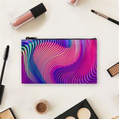 Swirl Twirl Design Pattern Purple Cosmetic Bag (small) by Salmanaz77