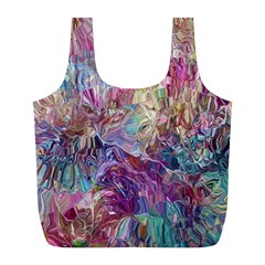 Melting Patterns Full Print Recycle Bag (l) by kaleidomarblingart