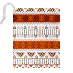 Ethnic Traditional Seamless Pattern Drawstring Pouch (4XL) Back