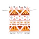Bright Aztec Ethnic Seamless Pattern Lightweight Drawstring Pouch (M) Back